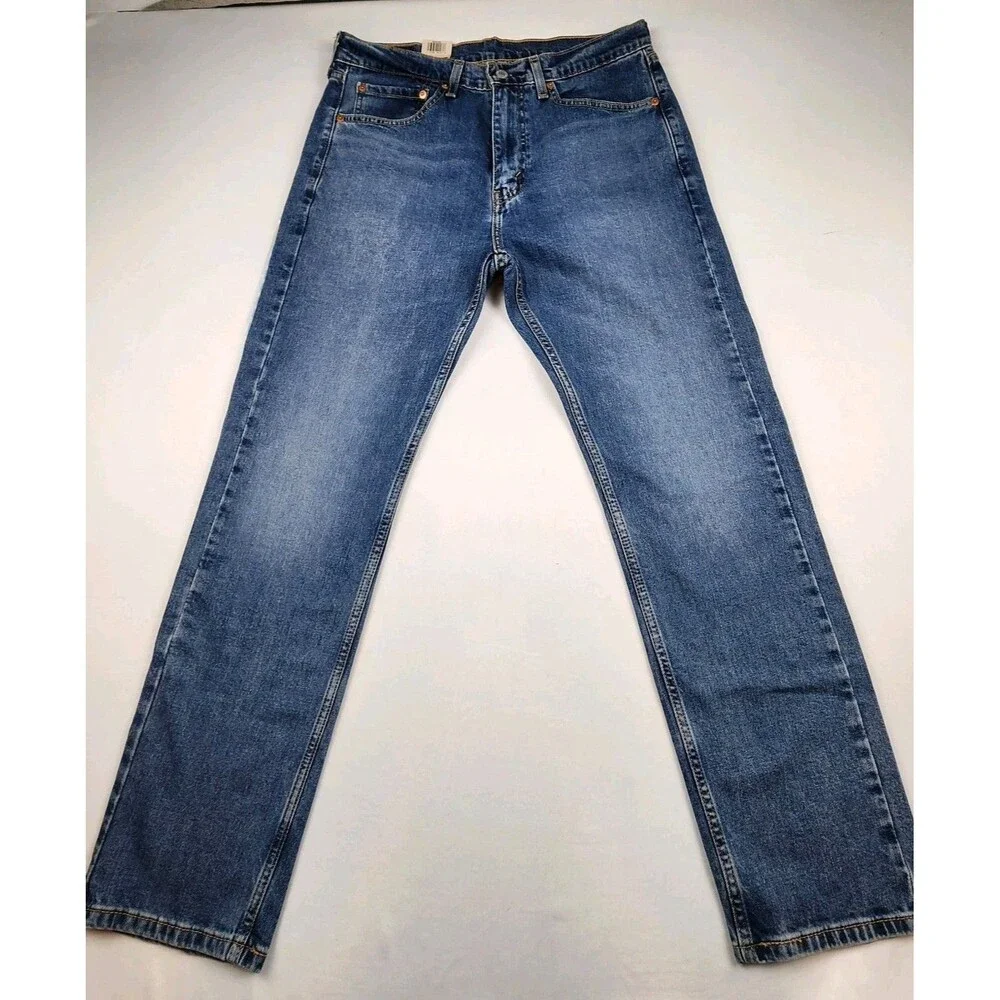 Levi's 505 Jeans Straight Leg Blue Mens 32x30 NWT Classic Casual Stretch